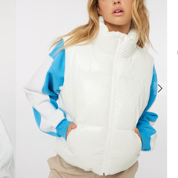 Ardene Collective - Shiny Puffer Vest - White - XSmall - Picture 1 of 4